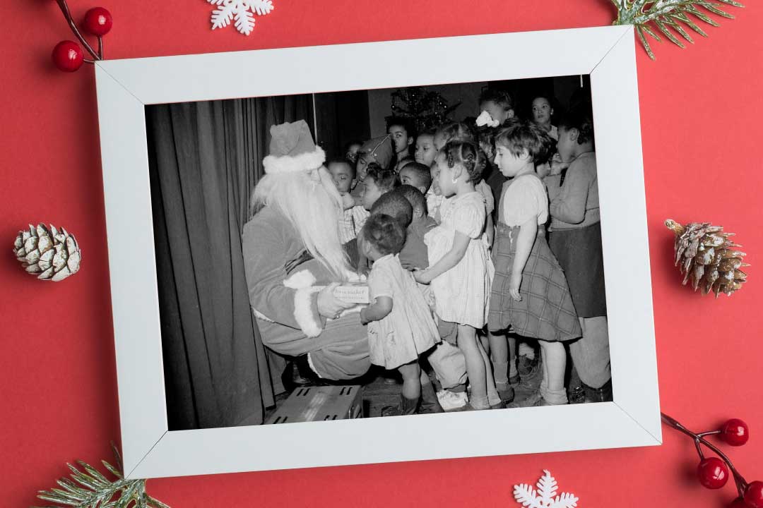 Photo of children with santa