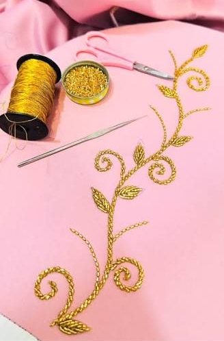 sewing supplies on a table